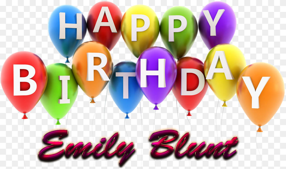 Emily Blunt Happy Birthday Balloons Name Balloon, People, Person Png
