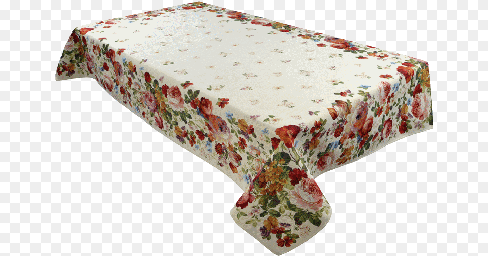 Emily Home Gobelin Flora Table Cloth Tablecloth, Bed, Furniture Png Image