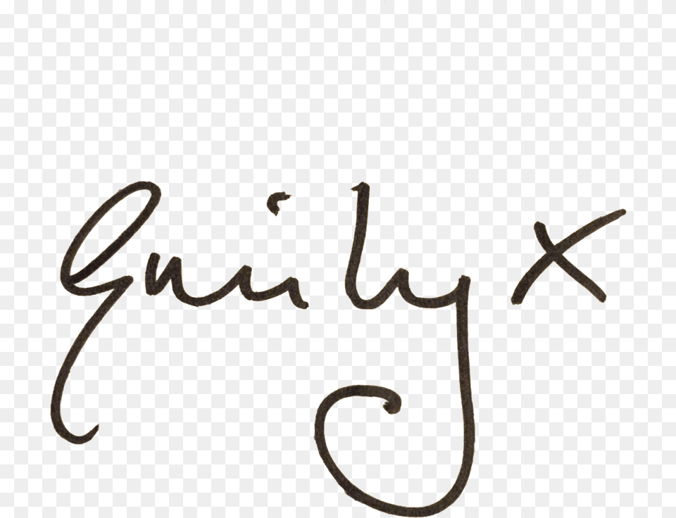 Emily Murray Founder And Editor Of The Pink House Signature, Handwriting, Text Free Png