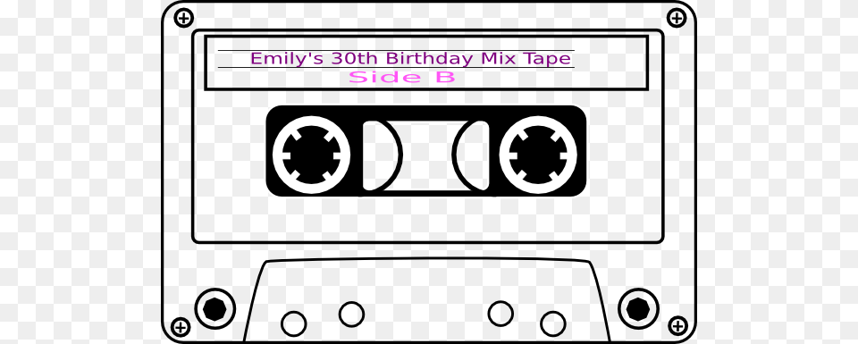 Emily S Birthday Mix Tape Cd Cover Clip Art, Cassette Free Transparent Png