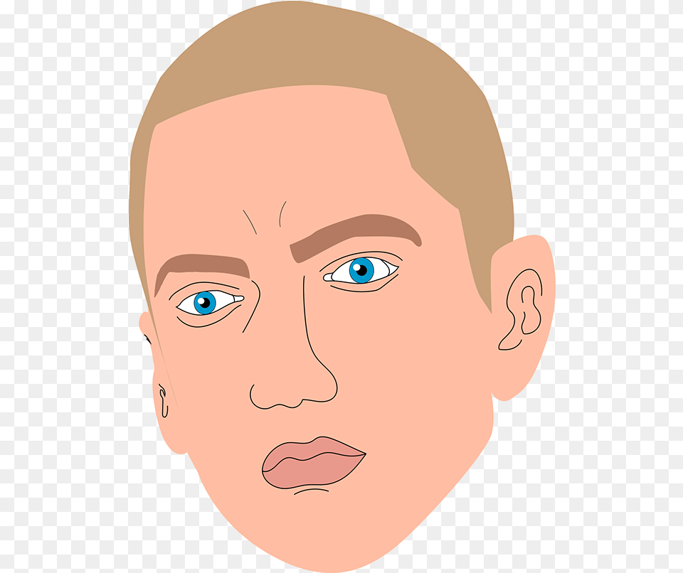 Eminem Cartoon Sticker For Adult, Face, Head, Person, Photography Free Png