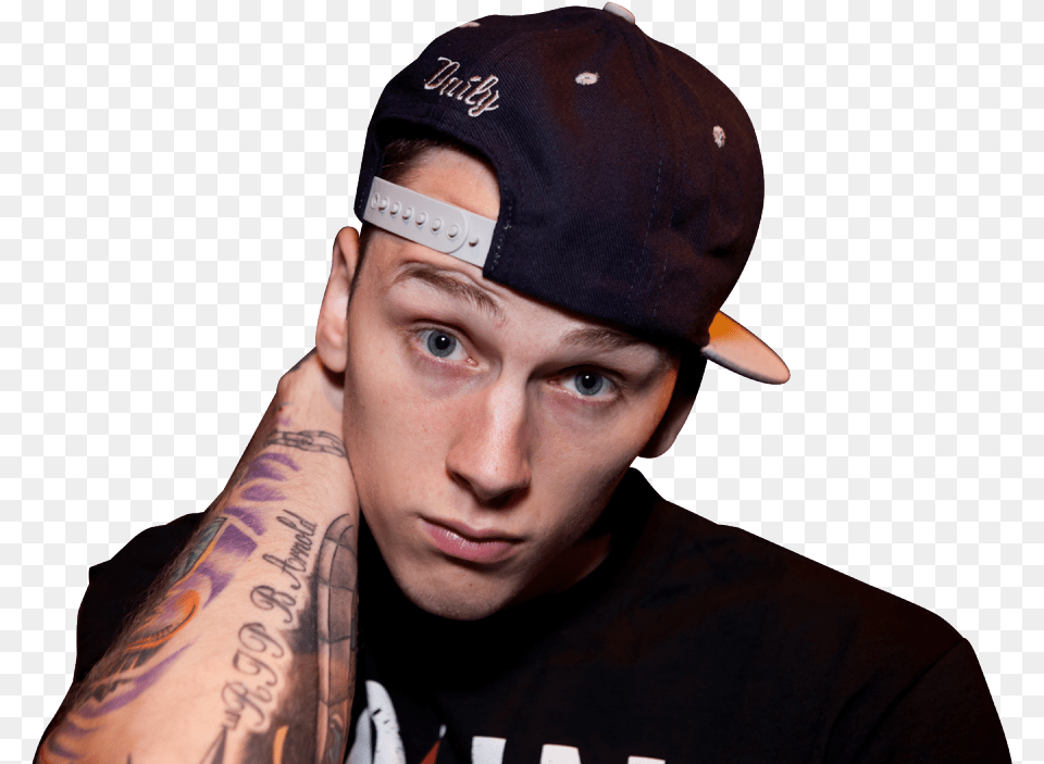 Eminem Daughters Hailie And Mgk, Tattoo, Baseball Cap, Cap, Clothing Png Image