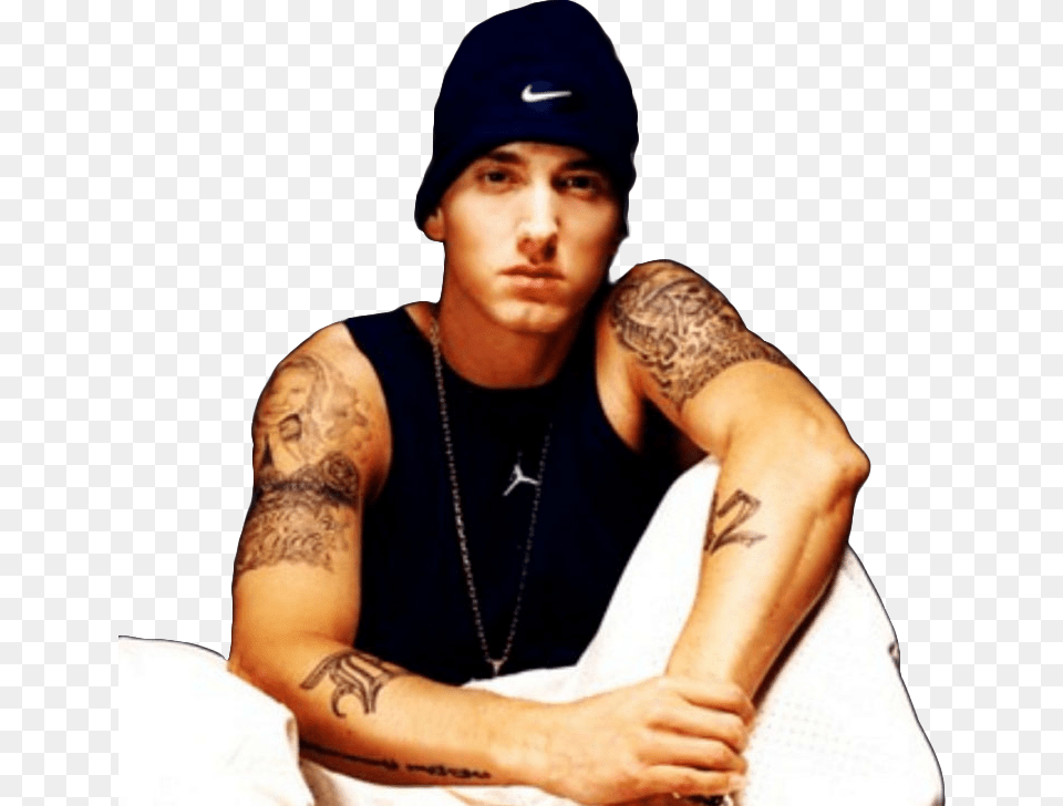 Eminem Photos Eminem, Tattoo, Skin, Person, Hat Png