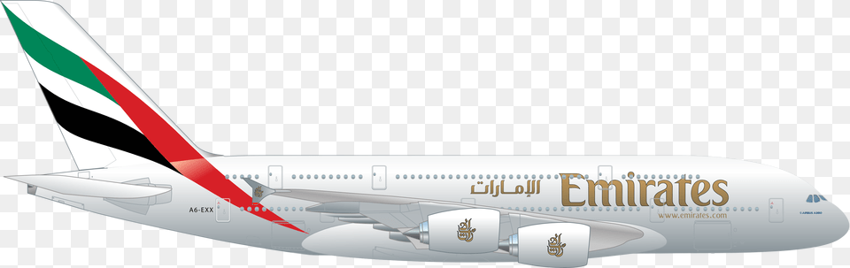 Emirates A380, Aircraft, Airliner, Airplane, Transportation Free Png