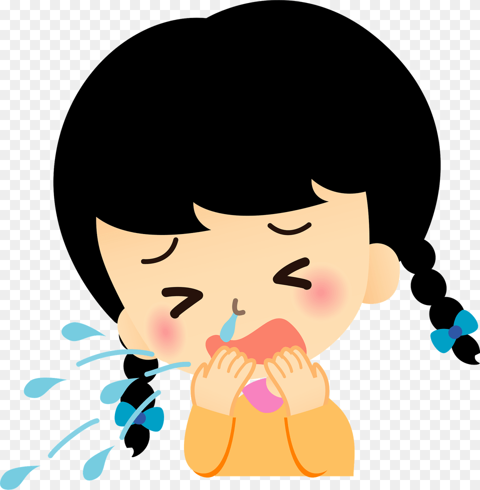 Emma Girl Is Sick With A Cold And Sneezing Clipart, Baby, Person, Face, Head Png