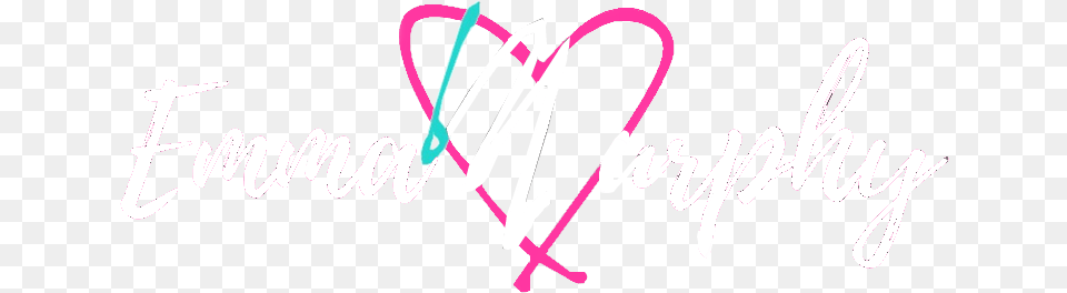 Emma Murphy Logo White Heart, Handwriting, Text Png