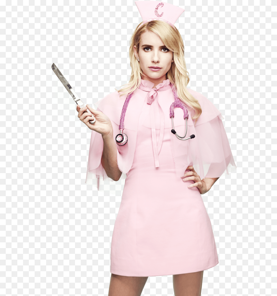 Emma Roberts Image Scream Queens Season 2 Chanel, Adult, Person, Female, Costume Free Png