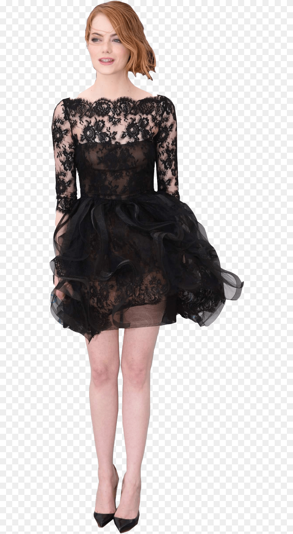 Emma Stone File Little Black Dress, Formal Wear, Clothing, Evening Dress, Sleeve Free Png