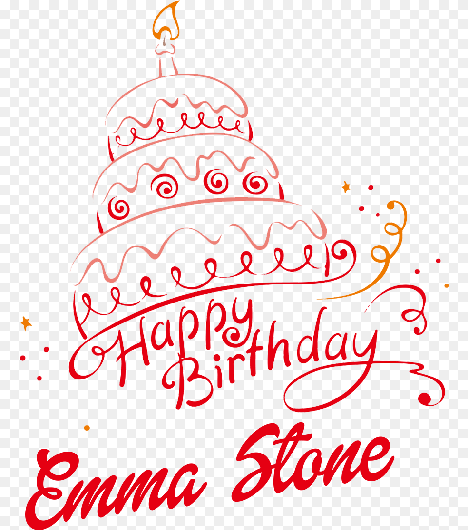 Emma Stone Happy Birthday Vector Cake Name Happy Birthday Zorawar Cake, Envelope, Greeting Card, Mail, Text Free Png