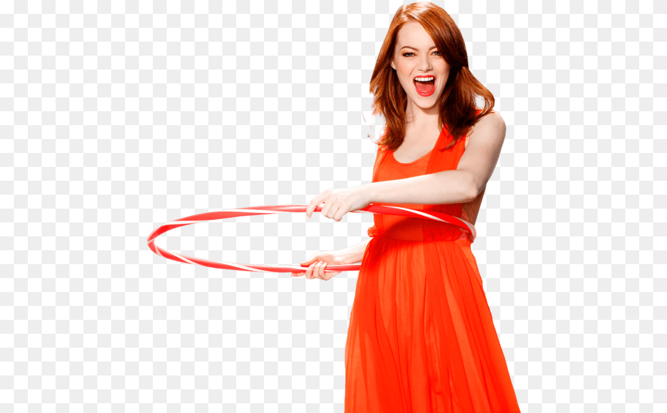 Emma Stone Hula Hoop Emma Stone, Adult, Person, Woman, Female Free Png Download