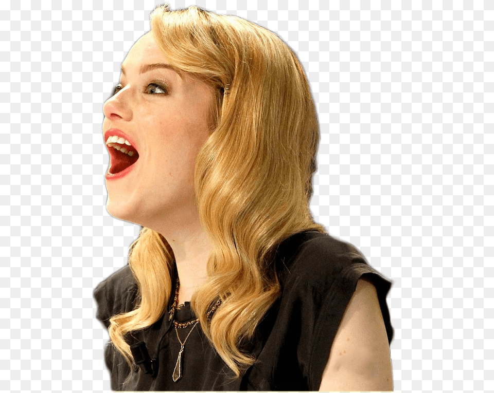 Emma Stone Laughing In Disbelief Emma Stone Transparent Background, Woman, Person, Head, Hair Free Png Download