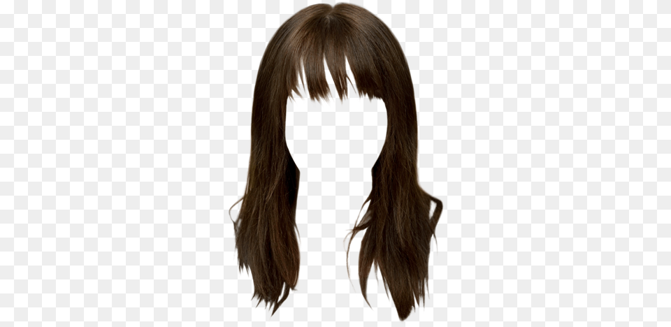Emma Stone Long Straight Brunette Hairstyle With Layered Bangs Hair Transparent Bangs, Adult, Female, Person, Woman Free Png Download