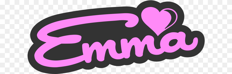 Emma Sweet Name Sign Illustration, Purple, Animal, Elephant, Mammal Png Image