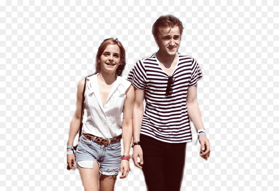 Emma Watson Tom Felton And Harry Potter Image Tom Felton Und Emma Watson, Woman, Person, Female, Shorts Free Png Download