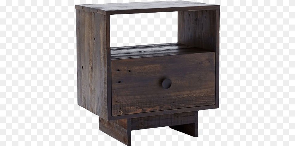 Emmerson Reclaimed Wood Nightstand Solid, Drawer, Furniture, Cabinet, Closet Png Image