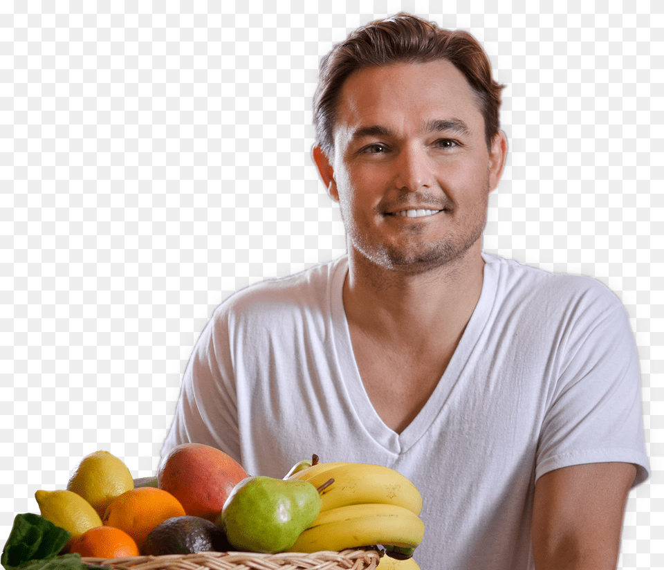 Emmett Blahnik Shows You How To Transform Your Eating Eating Food Man, Produce, Plant, Citrus Fruit, Fruit Free Png Download
