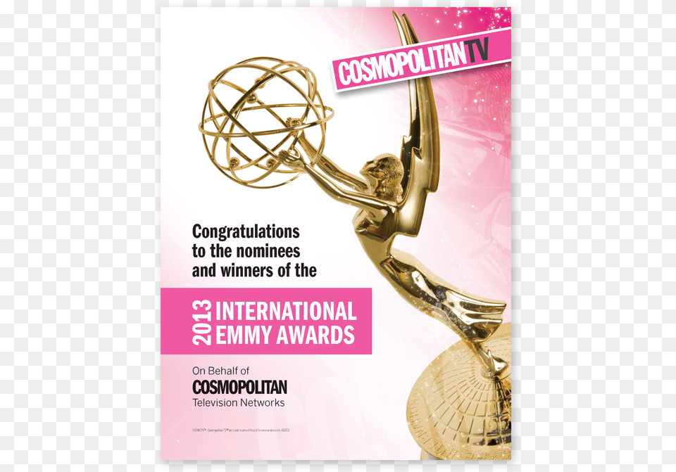 Emmy Awards Ad Congratulations Award Winner Ad, Advertisement, Poster, Smoke Pipe, Trophy Free Png