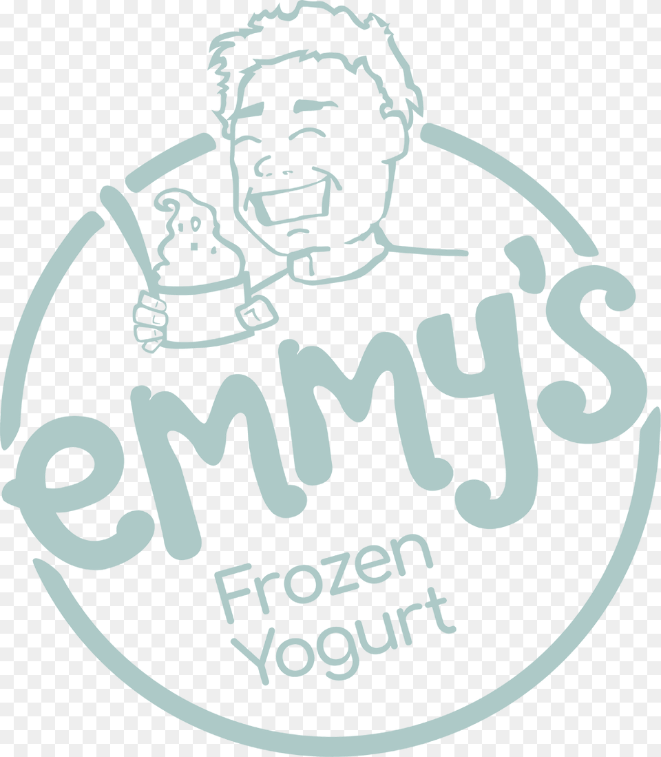 Emmy S Frozen Yogurt Illustration, Logo, People, Person, Face Png