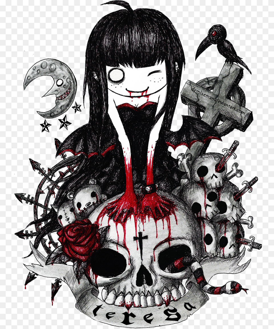 Emo, Art, Adult, Person, Woman Free Png