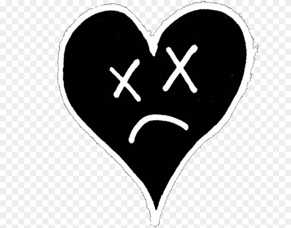 Emo, Heart, Stencil Png Image