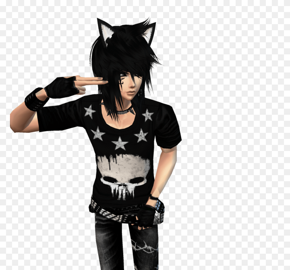 Emo Boy Hair, Clothing, T-shirt, Adult, Person Free Png Download