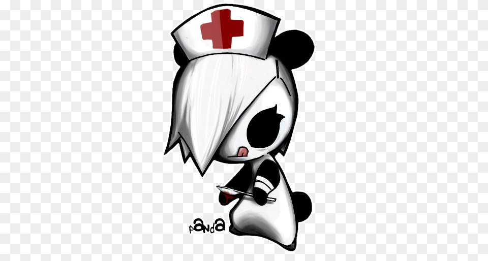 Emo Clip Art Wrist Cut Show Emo Nurse Panda Art, Logo, Appliance, Blow Dryer, Device Png