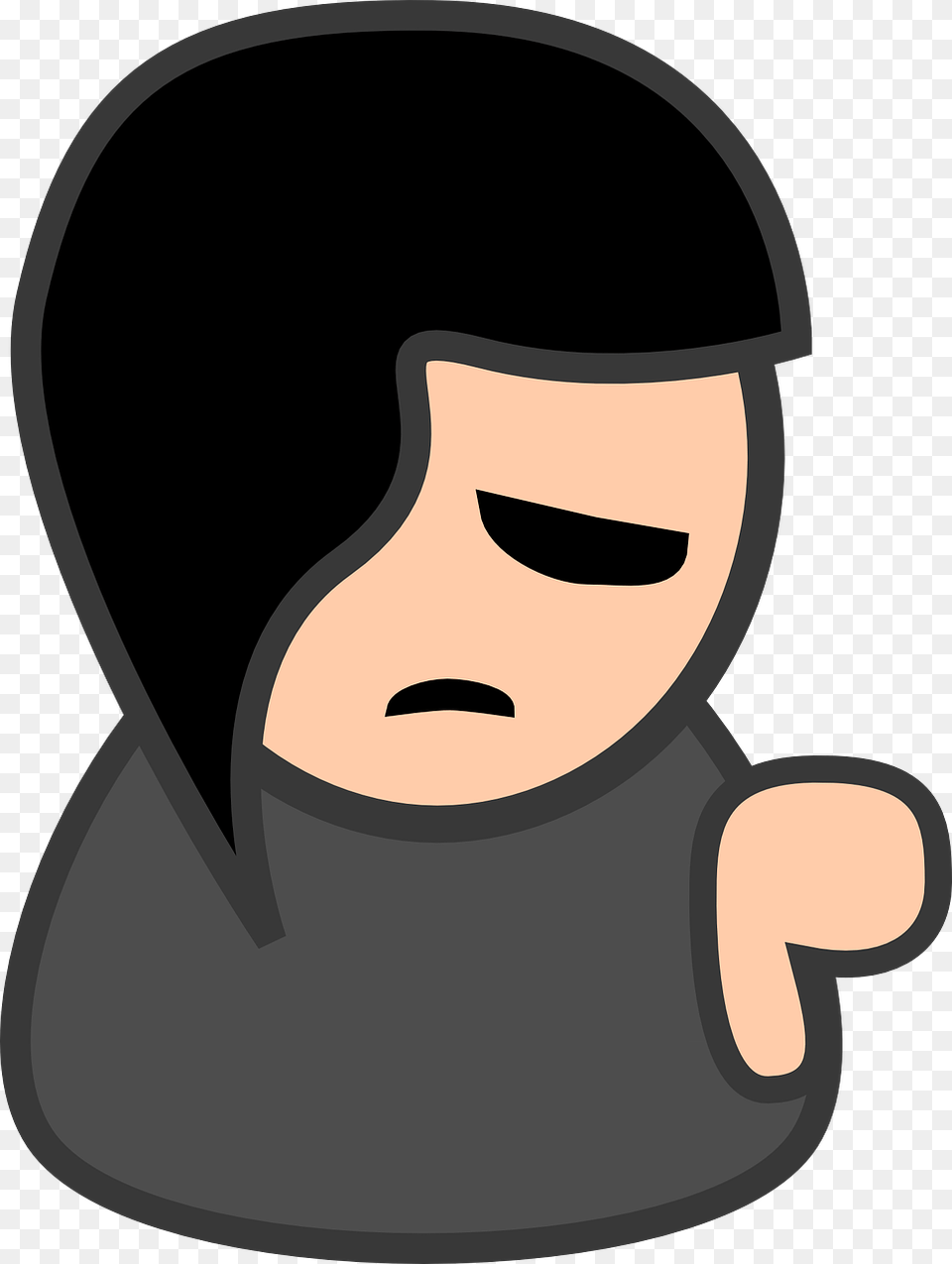 Emo Clipart, Clothing, Hood, People, Person Png Image