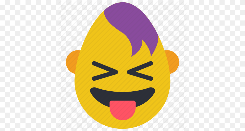 Emo Emojis First Goth Hair Tongue Icon, Food, Egg Free Png
