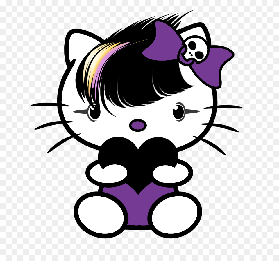 Emo Love Kitty, Book, Comics, Publication, Purple Free Png Download