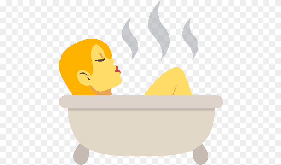 Emoji, Bathing, Bathtub, Person, Tub Free Transparent Png