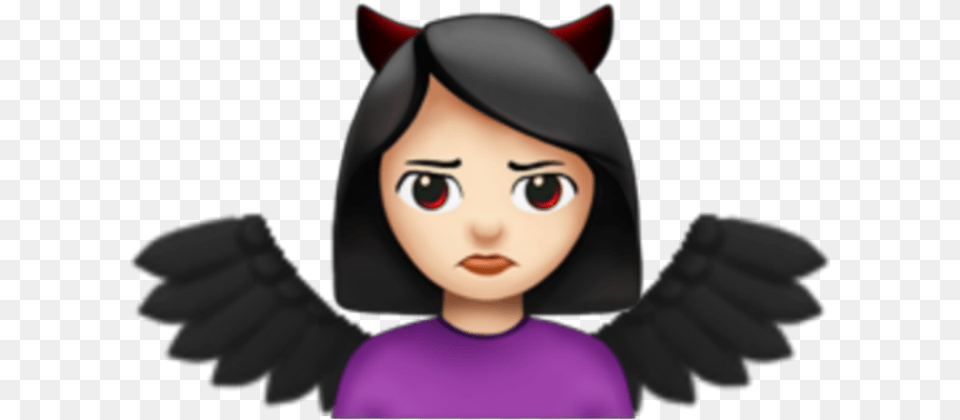 Emoji Aesthetic Grunge Edgy Trippy Rot Devil Grunge Edgy Girls Aesthetic, Baby, Person, Face, Head Png Image