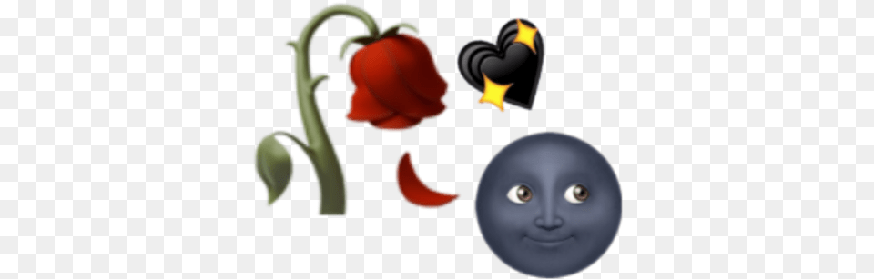 Emoji Aesthetic Tumblr Goth Black Gray Iphone Cartoon, Berry, Food, Fruit, Plant Png Image