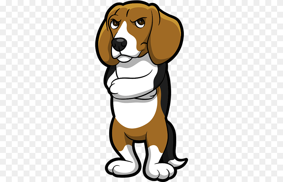Emoji And Stickers Messages Sticker Angry Basset Hound Cartoon, Animal, Beagle, Canine, Dog Png