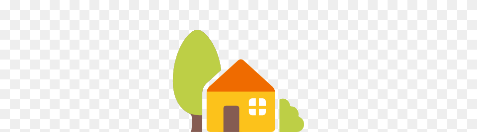 Emoji Android House With Garden, Neighborhood, Outdoors, Nature Free Png Download