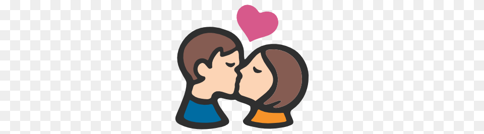 Emoji Android Kiss, Kissing, Person, Romantic, Baby Free Png