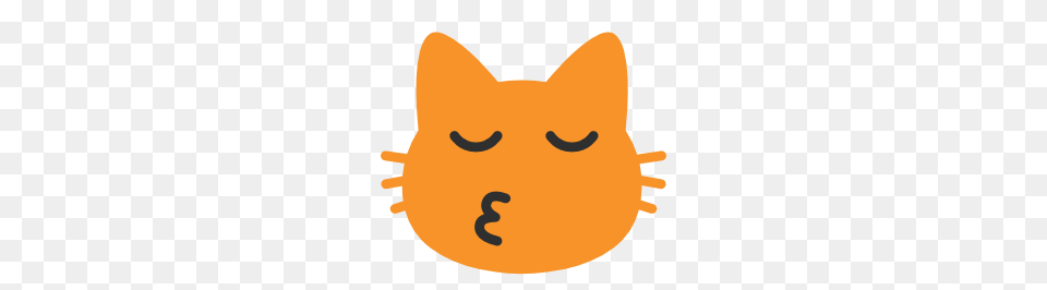 Emoji Android Kissing Cat Face With Closed Eyes, Animal, Mammal, Pet, Pig Free Png Download