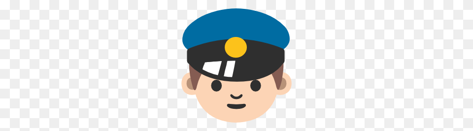 Emoji Android Police Officer, Cap, Clothing, Hat, Person Png Image