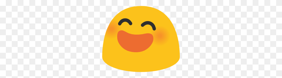 Emoji Android Smiling Face With Open Mouth And Smiling Eyes, Cap, Clothing, Hat, Hardhat Free Png Download