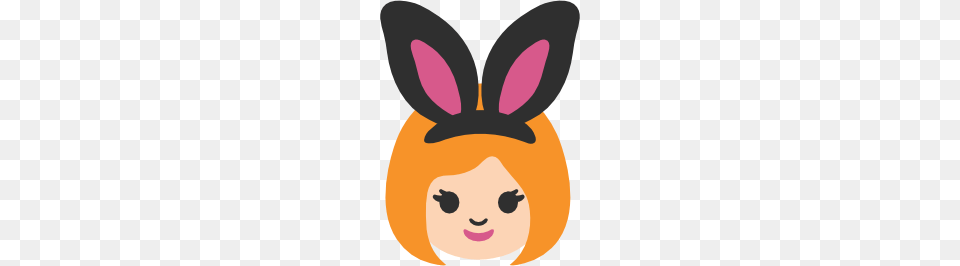 Emoji Android Woman With Bunny Ears, Animal, Mammal, Rabbit, Face Png Image