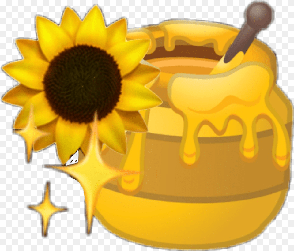 Emoji Apple Jaune Yellow Pastel, Jar, Flower, Plant, Sunflower Png Image