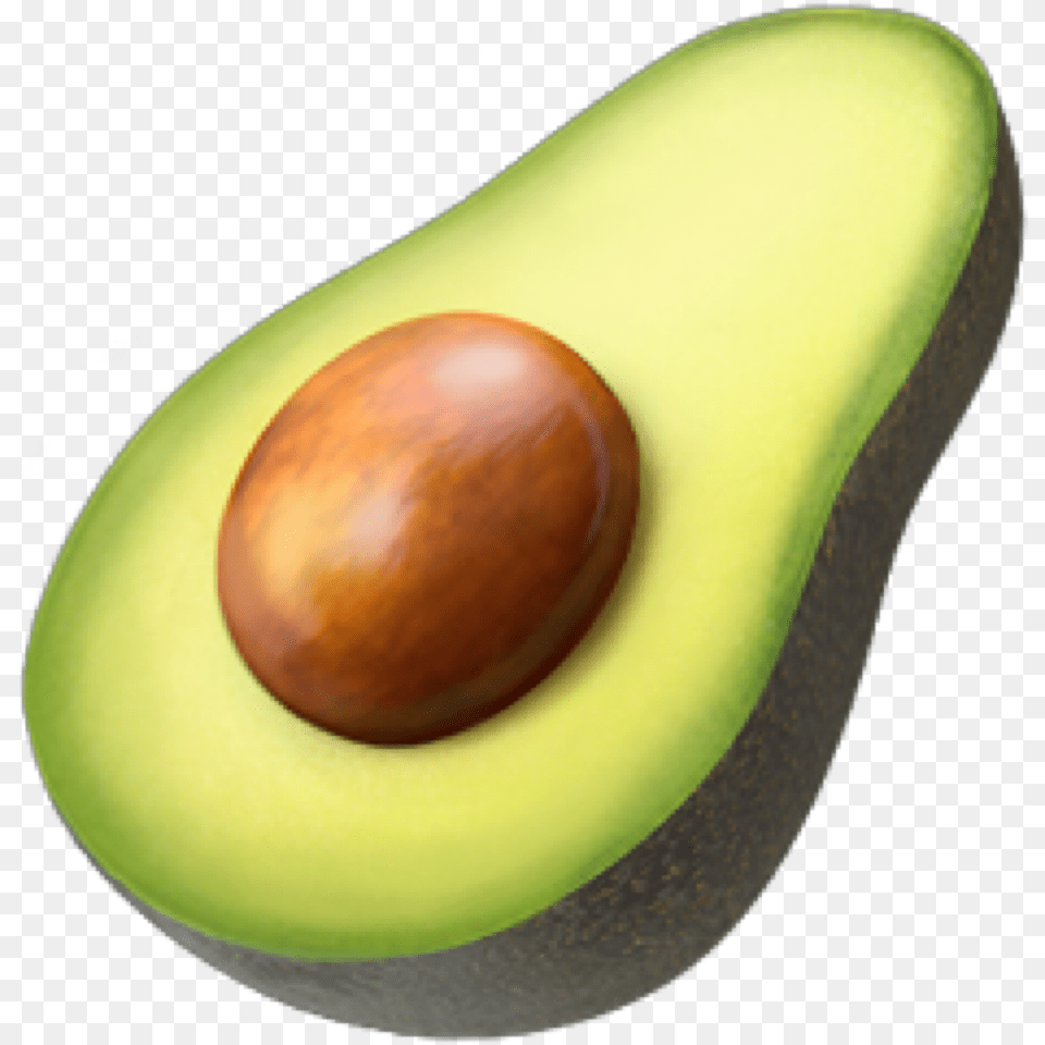 Emoji Avocado Green Brown Cool Avocado Emoji, Food, Fruit, Plant, Produce Free Png