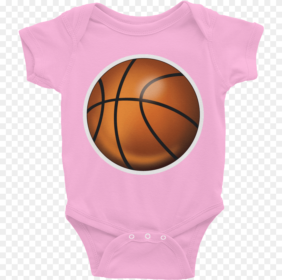 Emoji Baby Short Sleeve One Piece Basketball Emoji, Ball, Basketball (ball), Sport, Clothing Free Transparent Png