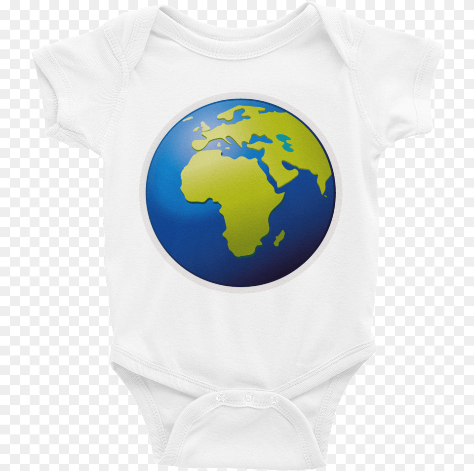 Emoji Baby Short Sleeve One Piece Ios 10 Earth Emoji, Clothing, T-shirt, Astronomy, Outer Space Free Transparent Png