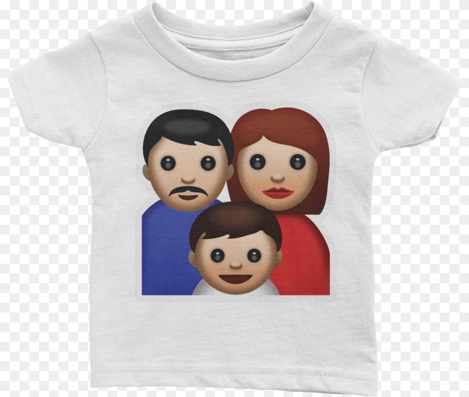 Emoji Baby T Shirt Family Emoji, Clothing, T-shirt, Doll, Toy Free Png