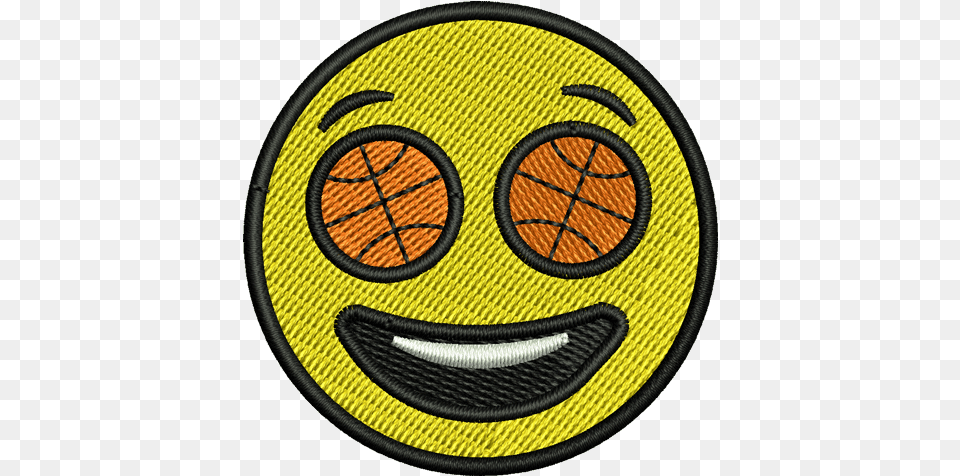 Emoji Basketball Eyes Iron Happy, Badge, Logo, Symbol Free Png Download
