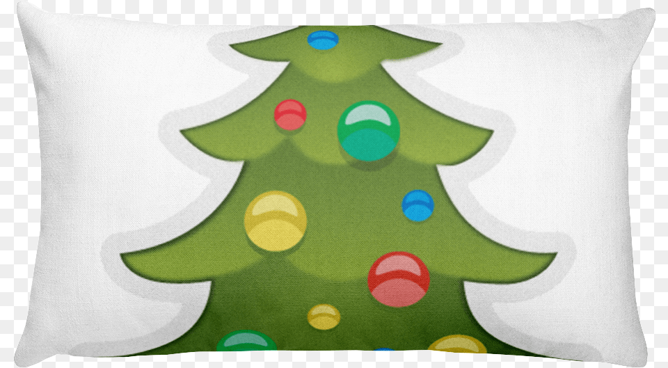 Emoji Bed Pillow Christmas Tree, Cushion, Home Decor, Christmas Decorations, Festival Png Image