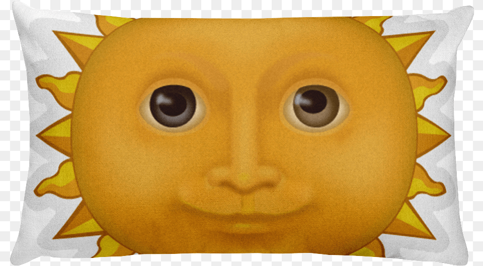 Emoji Bed Pillow Sun With Face Just Emoji Sun Emoji Emoji Sol, Cushion, Home Decor Png