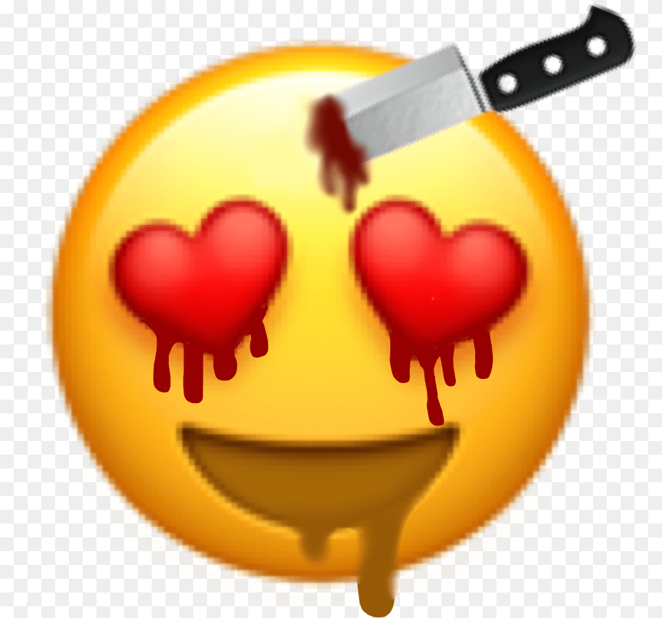 Emoji Blood Love Heart Crazy Yandere Die Kill Love Sticker Emoji, Birthday Cake, Cake, Cream, Dessert Free Png