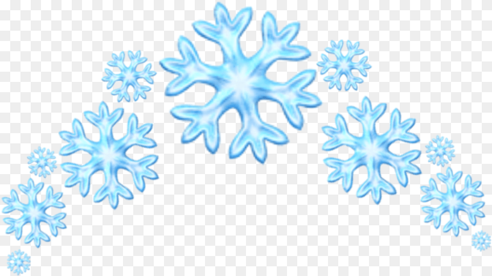 Emoji Blue Crown Snowflakes Winter Blueemoji Snowflake Emoji, Nature, Outdoors, Snow, Plant Free Png