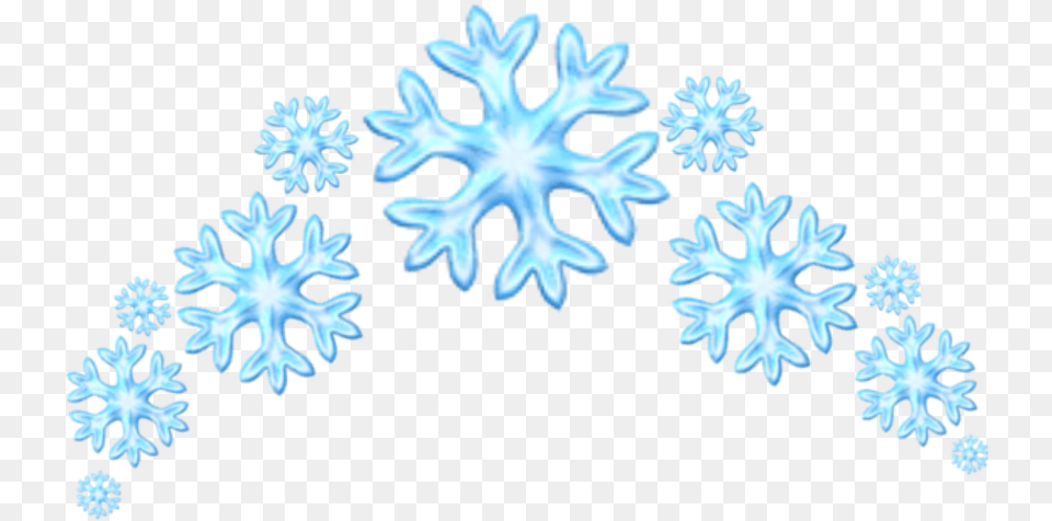 Emoji Blue Crown Snowflakes Winter Snowflake Emoji, Nature, Outdoors, Snow Free Transparent Png